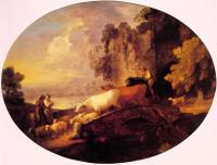 Gainsborough, Thomas - River Landscape with Rustic Lovers